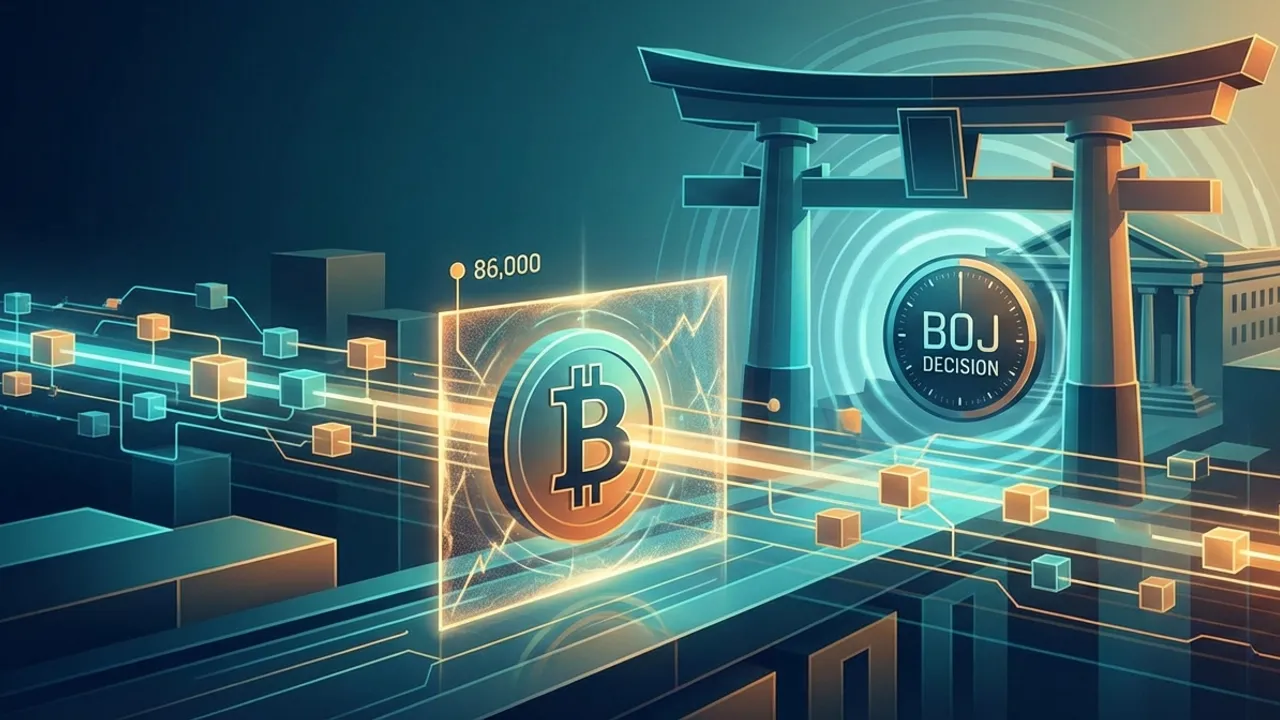 Krypto-Markt in Seitwärtsbewegung: Bitcoin kämpft mit 86.000-Dollar-Marke vor Zinsentscheidung der Bank of Japan